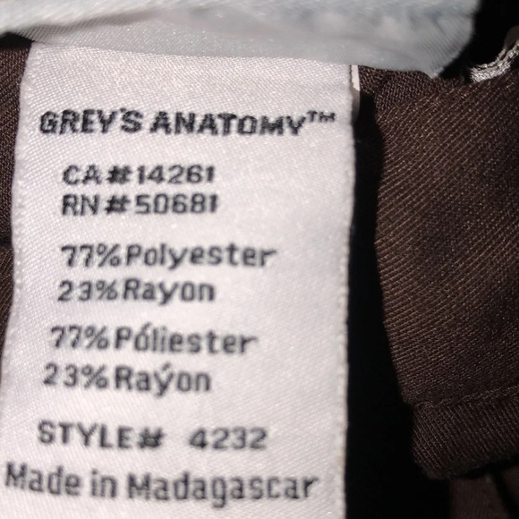 Grey’s Anatomy size xsmall brown nurses/LPN/RN medical scrub pants - Picture 5 of 6